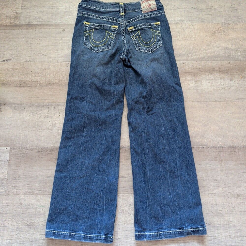 True Religion Bobbi Baggy Womens Jeans Size 26 Blue Denim Wide Leg Low Rise